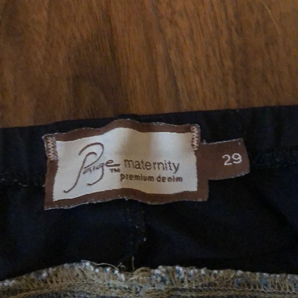 Paige Cropped maternity jeans.